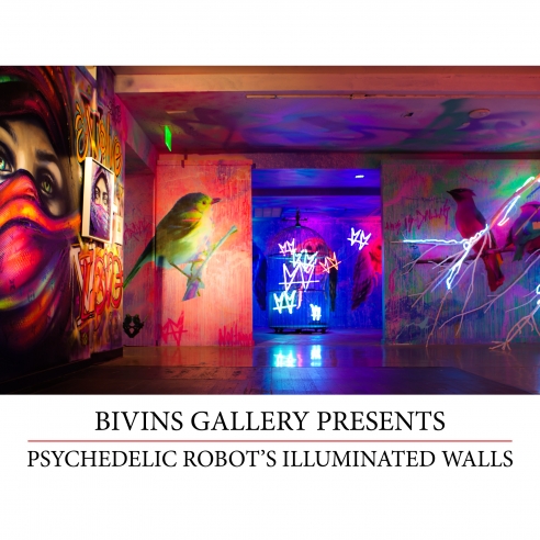 Psychedelic Robot's Illuminated Walls